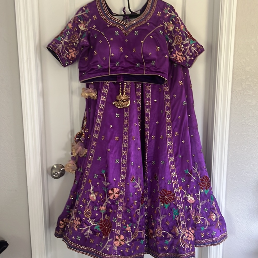 Purple Lehenga - Picture 6 of 9